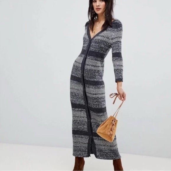 NWT Free People Cozy Cardigan Maxi Dress - Picture 2 of 12